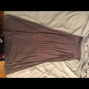 Knit Gray Maxi Skirt